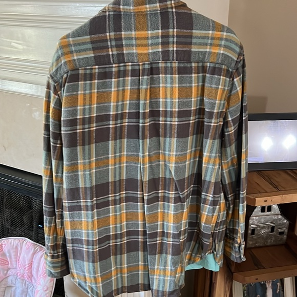 Aerie Women's Anytime Fave Plaid flannel Shirt. Size Large w/matching shirt. - Picture 5 of 6